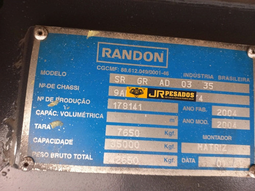 Imagem 7 de 8 de Carreta Randon Graneleira 12.40m X 1.80m 4 Tampas Ano 2004