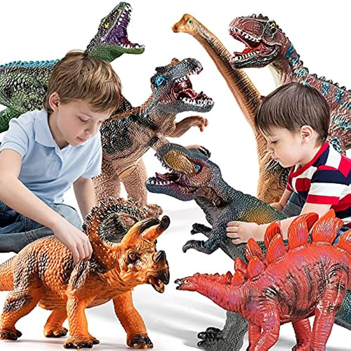 Temi - Juego De 7 Juguetes De Dinosaurios Gigantes Para Niño