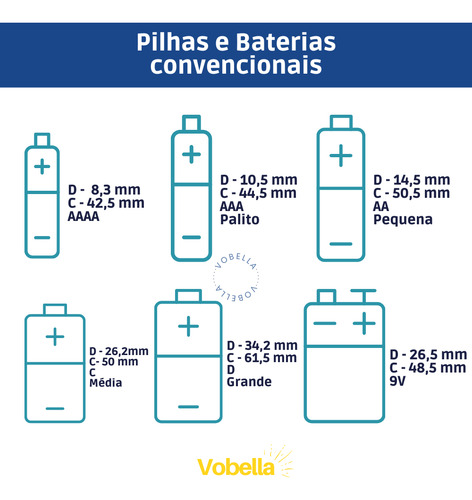 Kit Aaa Pilhas Palito C/4 + Aa Pequena C/4 Alcalinas Elgin