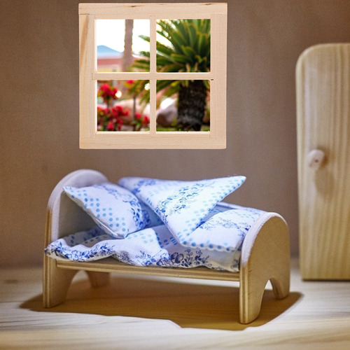 Ventanas Cuadradas De Madera, Puertas De Casa De Muñecas, Mo