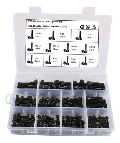 Conjunto De Parafusos E Porcas De 155 Peças