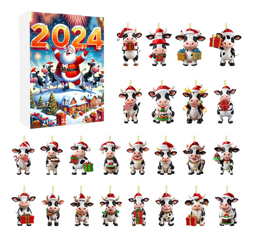 Adornos Navideños Con Forma De Vaca Para El Día L, Figuras C