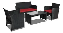 Comprar Goplus Juego De Muebles De Ratán Para Patio, 4 Piezas, Juego