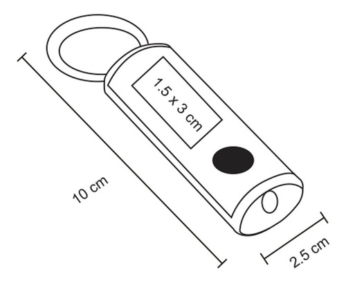 Imagen 5 de 10 de Mini Lámpara De Aluminio, Con Luz Led Y Argolla Para Llaves