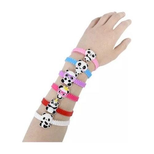 Pulsera Panda - 19 Cm X 12 Unidades - Universo Mágico