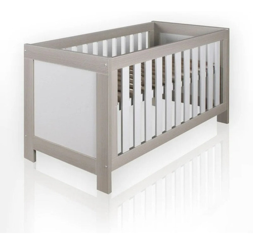 Cuna Bebe Felix Gris Triple Somier Ajustable