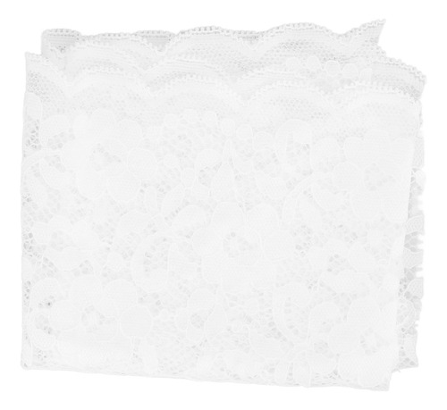 Tela De Encaje Blanco De 7.87 Pulgadas De Ancho, 10 Yardas D