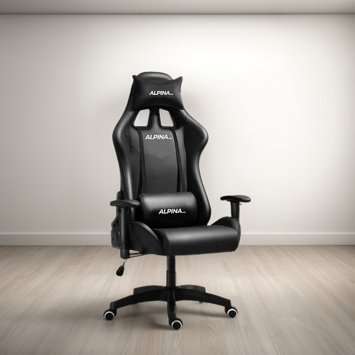 Silla Sillón Gamer Ergonómica Giratoria Reclinable Premium Alpina Ft-055 Negro