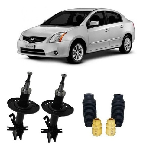 Amortecedor Dianteiro + Kit Haste Nissan Sentra 2008 A 2013