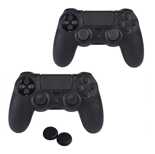 Protector Funda Silicona Y Analogos Para Joystick Ps4