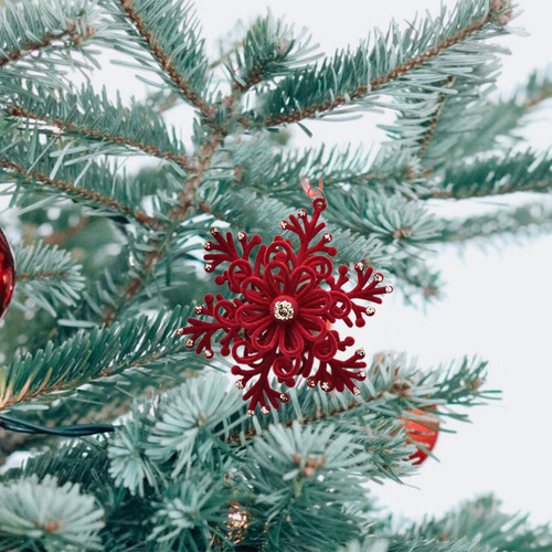 Adorno Colgante Para De Navidad, Adorno Navideño Rojo