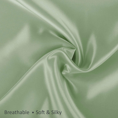 Funda De Almohada Shopbedding Luxury Satin Queen Sage, Juego