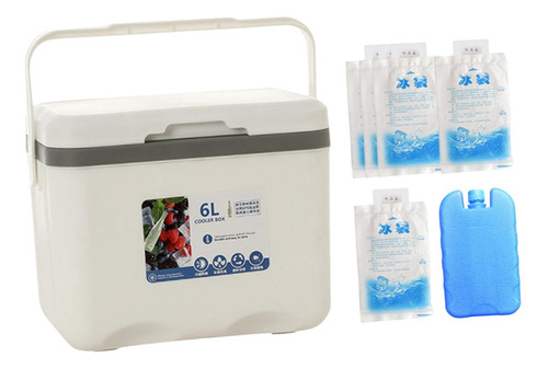 Nevera Portátil Para Acampar, Con Bolsa De Hielo, Ideal
