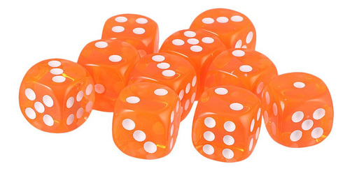 10pcs Juguetes De Dados Poliédricos D6 Para Naranja