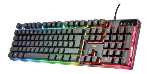 Imagen 2 de 7 de Teclado Gamer Trust Gxt 835 Azor Rgb Retroiluminado Led