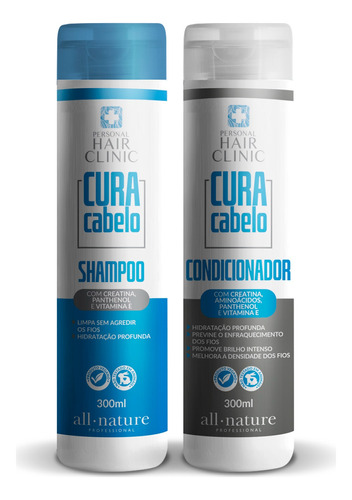 Cura Cabelo Hair Clinic Shampoo E Cond. - All Nature 300ml