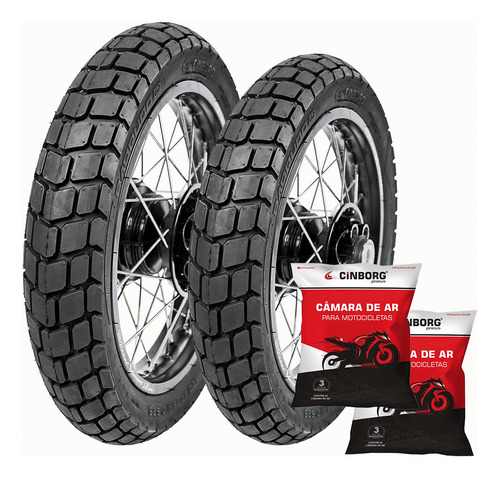 Par Pneus Bros Xre 110/90-17+90/90-19 Parrudo G2 + Câmaras