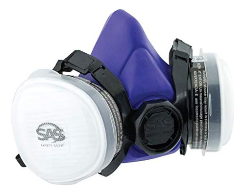 Safety 8661-92 Bandit Half Mask Respirator, Medium, Blu...