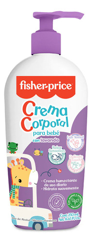 Crema Corporal Para Bebé Fisher-price Aroma Lavanda 250 Ml