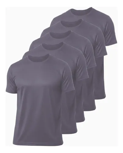 Kit 5 Camisetas Básicas Dry Academia Treino Masculina