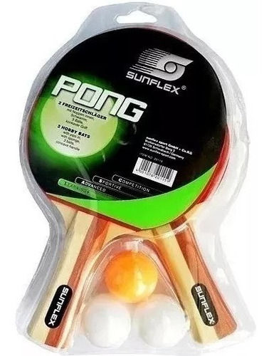 Set De 2 Paletas Y 3 Pelotitas  Ping Pong Donnay Dep Brienza