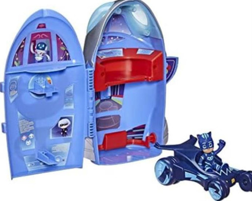 Pj Masks 2 1 Hq Playset, Juguete Preescolar Con Cuartel Y 3