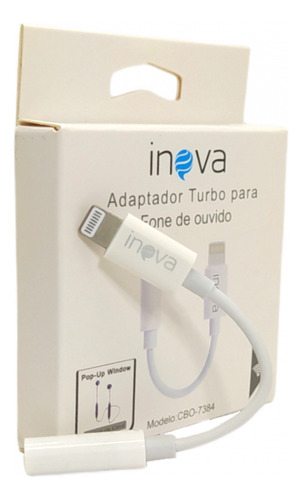 Adaptador Turbo Iphone 8 a 13Pro Max Para fone De Ouvido IOS  CBO-7384/ Saída P2