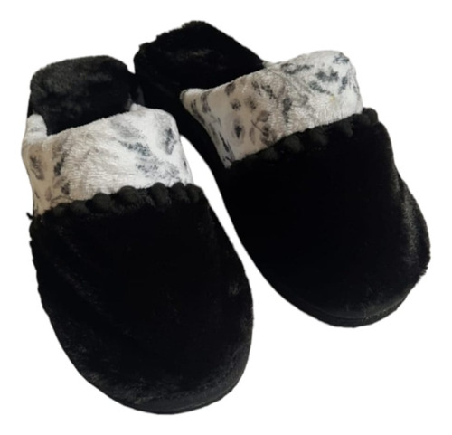 Pantufla Pieranyela Invierno Piel Flores