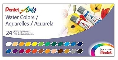 Colores Pentel Artes De Agua, Varios Colores, Paquete De 24 