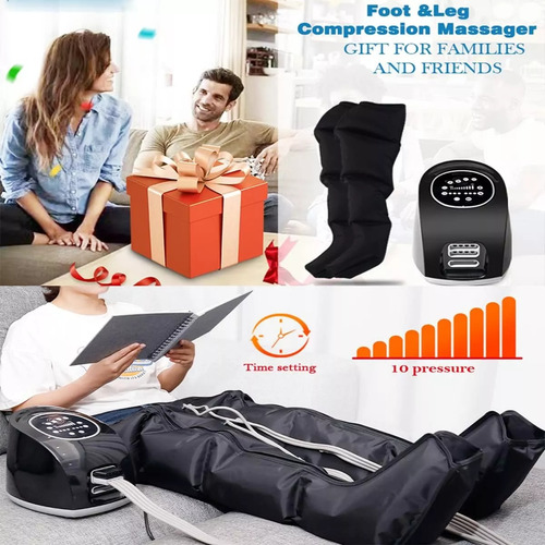 BlueDreamer E12-5 Masajeador Electrico De Pies Piernas Botas Aire Compresion color negro