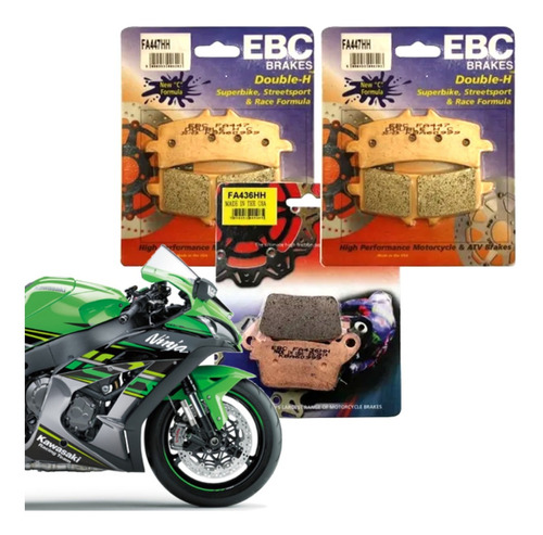 Pastilhas Ebc Fa447hh Fa436hh Zx10 Zx10r 2016 2017 2018 2019