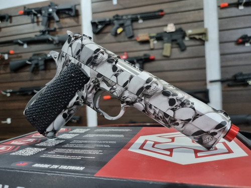 Imagem 8 de 10 de Airsoft Pistola Gbb Armorer Works 1911 Skullcam Ne2101