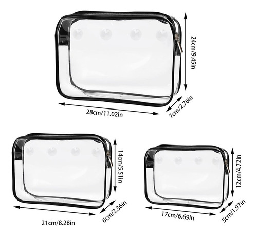 U, Bolsas Maquillaje Transparentes Neceser Con Cremallera Bo