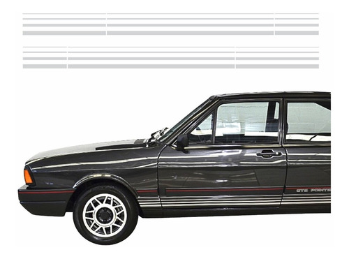 Adesivos Faixas Lateral Compatível Passat Gts Pointer R834 Cor PRATA