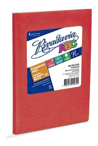 Cuaderno Rivadavia Nº3 Abc Rayado Araña Rojo X 50 Hojas