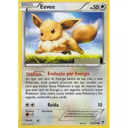 Eevee - Pokémon Normal Comum - 80/111 - Pokemon Card Game