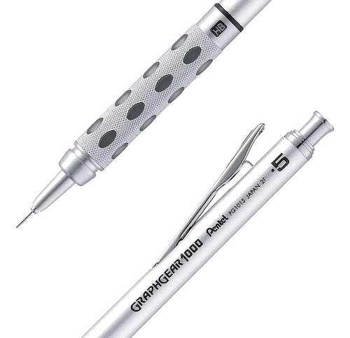 Lapicero Profesional Pentel Graphgear Plata Dibujo 0.5mm
