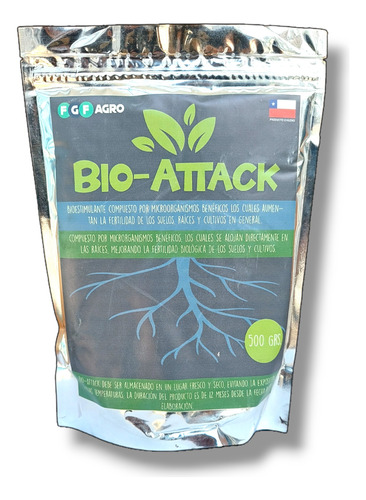 Bio-attack: Fertilizante Bioestimulante 500g 