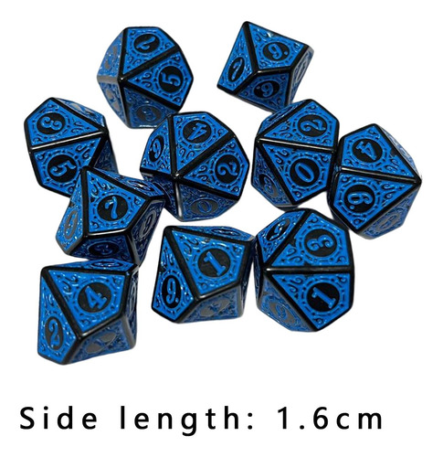 4 Juego De Dados Poliédricos De 2-6 Paquetes De 10x, 16 Mm