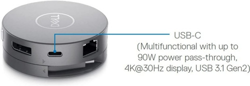 Dock Dell Da310 7 En 1 Usb C Hdmi Rj45 Usb 3.0 Vga