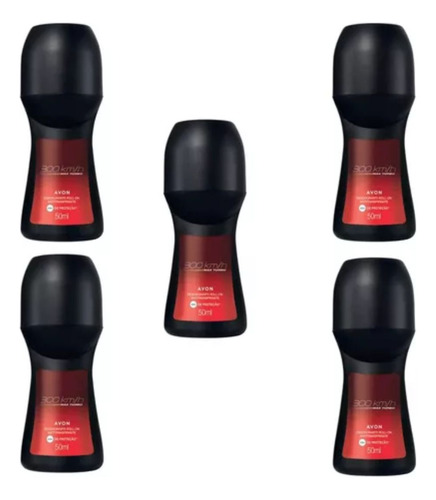 Kit 10 Desodorantes Roll-on 300km/h Max Turbo 50ml - Avon