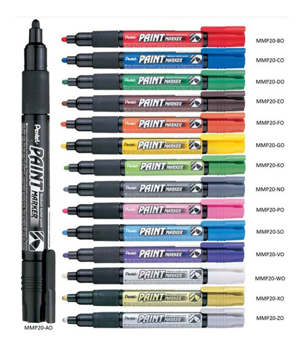 Imagen 1 de 5 de Marcadores Pentel Paint Marker Superficies 15 Piezas