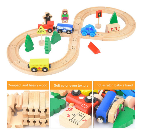Juguete Multifunción Para Tren, Coche De Madera, Montaje Col