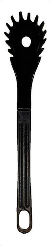 Colher Pegador De Macarrão Nylon Talher Utensílio Preto 28cm