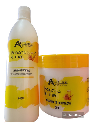 Shampoo Nutritivo E Máscara De Hidratação Banana E Mel