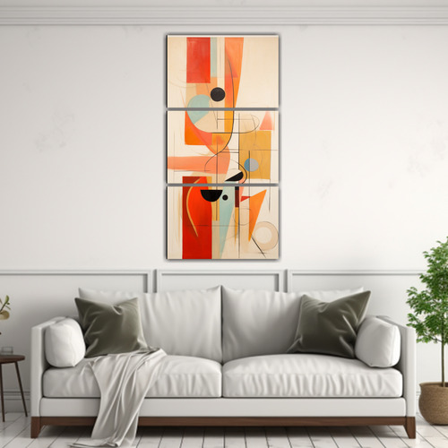 90x180cm Set 3 Composiciones Arte Grafico Mid-century Modern