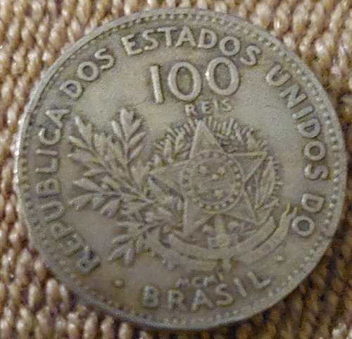 100 Reis 1901 Mcmi Brasil Brazil Moneda Reais