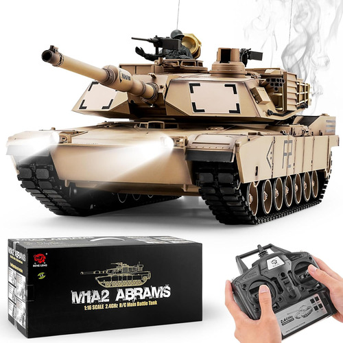 Rc Tanques Us M1a2 Abrams Ejército Tanque, Henglong 1: 16...