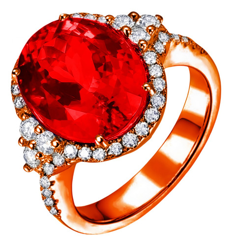 Moda Cheia De Anéis Diamantes Com Pedras Preciosas, Presente