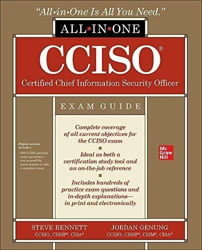Cciso Certified Chief Information Security Officer.., de Bet, Steven. Editorial MCGRAW HILL en inglés